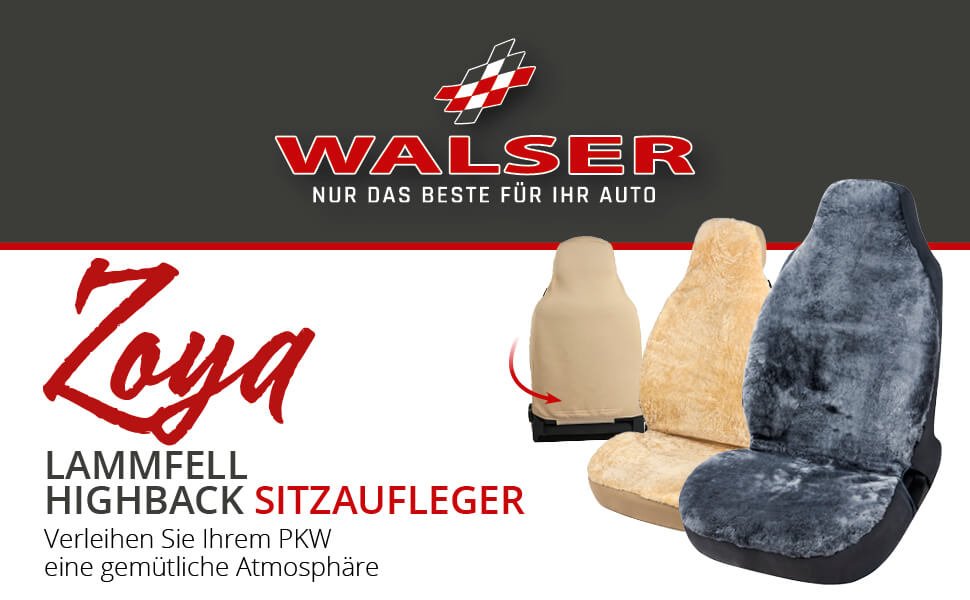 Walser Lammfell Autositzbezug Zoya, 100% Lammfell Sitzbezug für