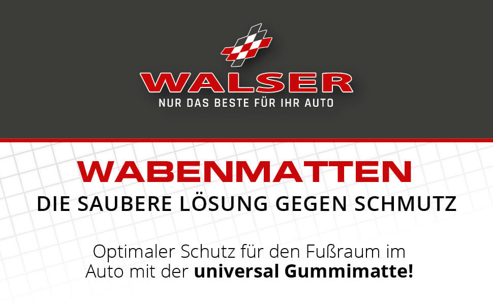 Walser Gummimatte Coin, zuschneidbare Gummimatten Boden 100x100 cm,  Gummimatte Außenbereich, universal Gummi Schutzmatte für Garagen Boden,  Werkstatt