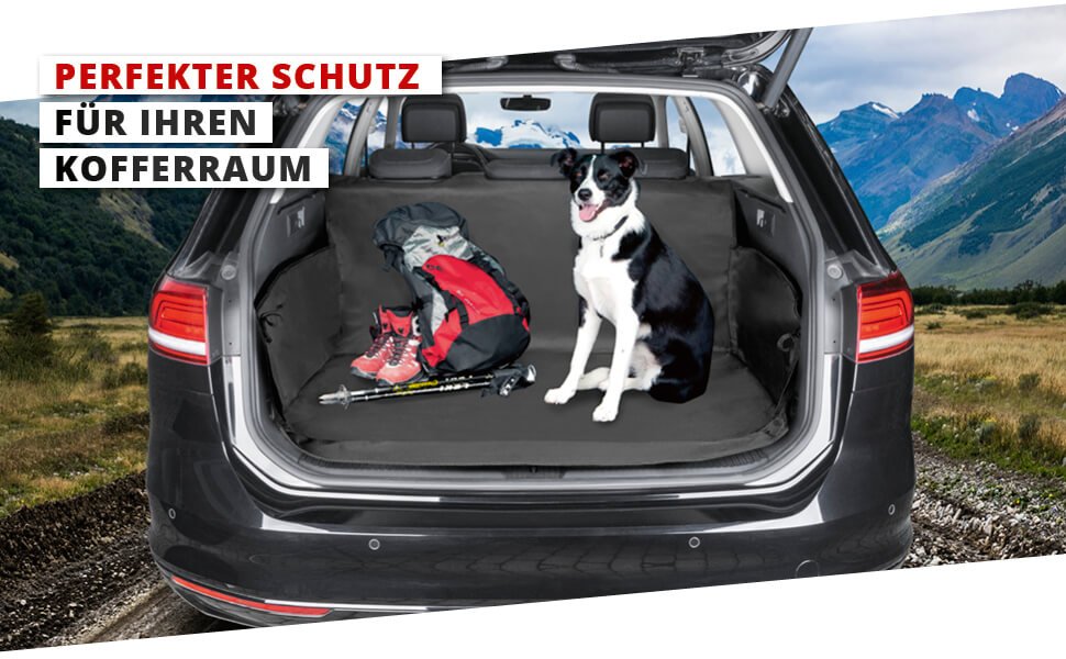 Kofferraumdecke Cäsar, Auto-Hundedecke, Kofferraummatte mit Seitenschutz  schwarz, Kofferraumschutz, Transport, Komfort & Zubehör