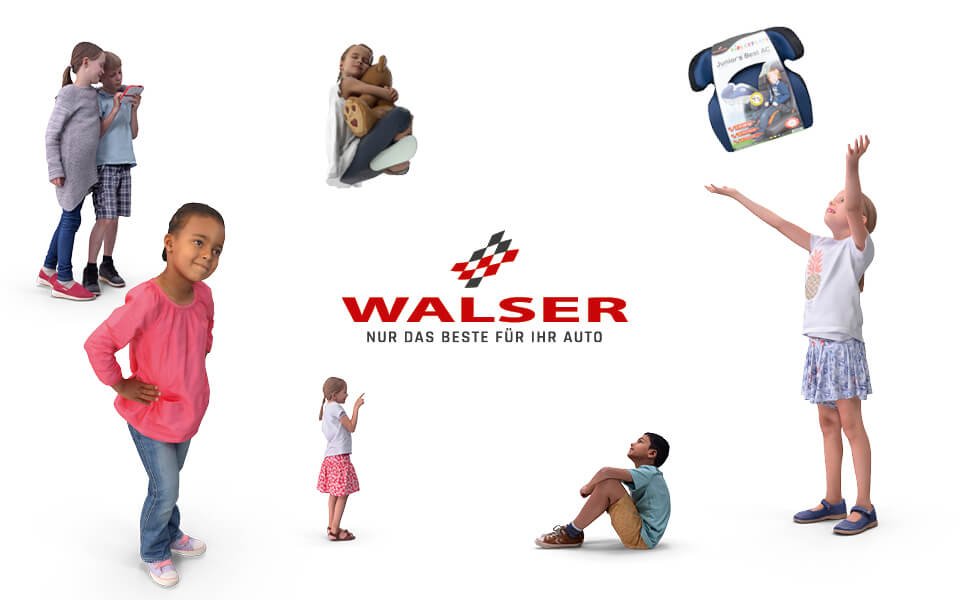WALSER Kindersitzerhöhung Lino, ab: 15 kg, bis: 36 kg, für Kinder