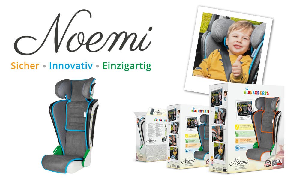 Kindersitz Noemi, klappbarer Auto-Kindersitz ECE R129 geprüft Anthrazit, Kindersitze, Kids & Co