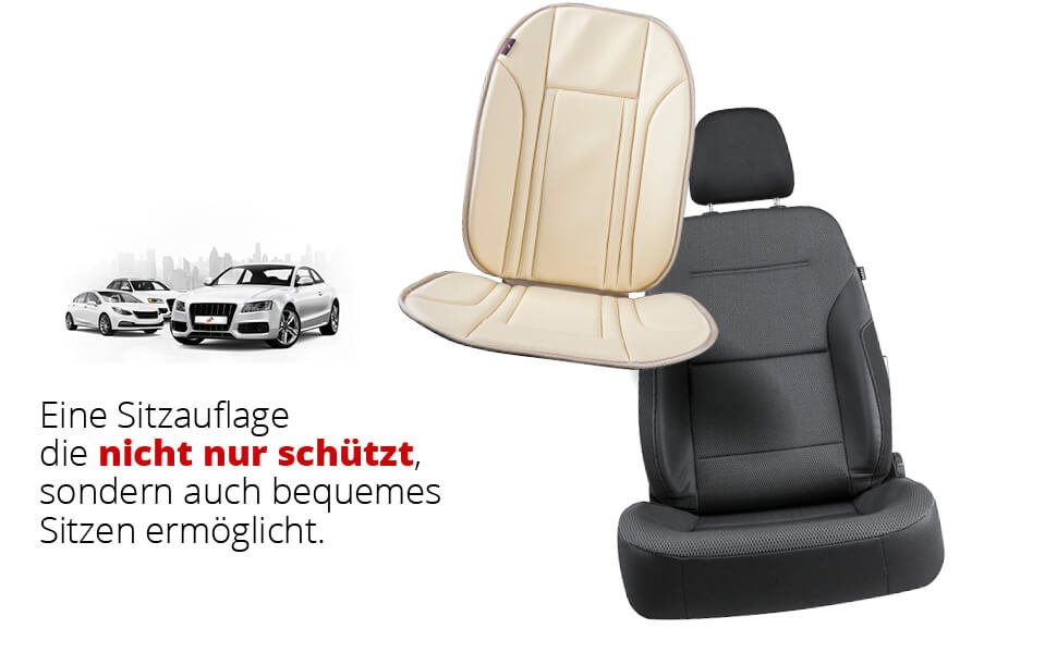 Premium Universal Sitzbezüge Kunstleder Beige für Peugeot 2008 I