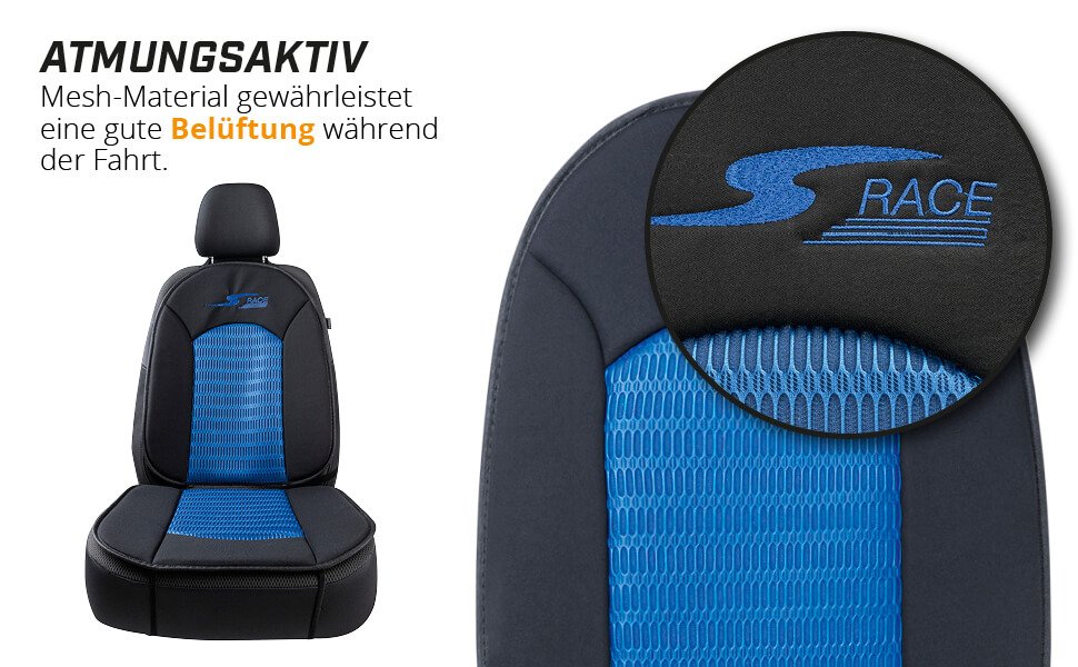 ULTIMATE SPEED® Auto Sitzaufleger Sport, anthrazit/blau/rot - B-Ware, 5,89 €