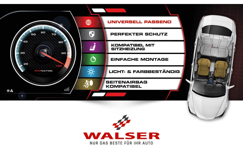 WALSER Passform-Fußmatten »Premium«, (2 St.), für VW T5 04/2003-08/2015, VW  T6 04/2015-Heute, 3 Sitzer auf Rechnung