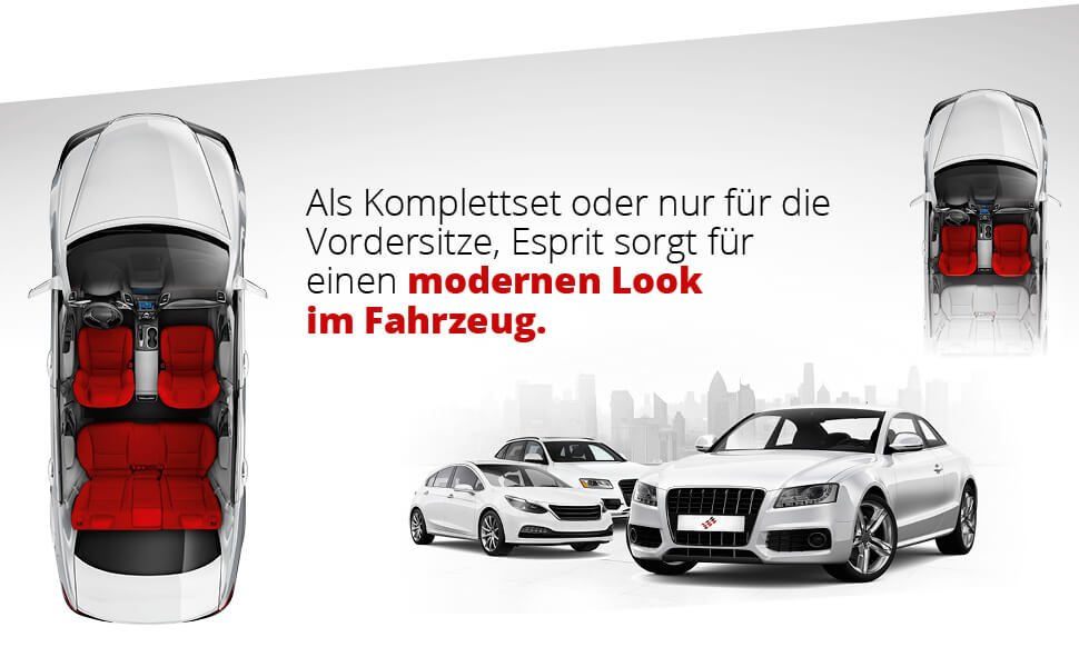 SITZBEZÜGE für Audi A5 aus PU Leder PASST PERFEKT, KOMPLETT SET Vorne +  Hinten