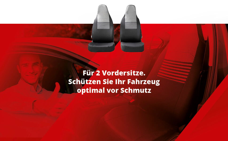 Autositzbezug ZIPP-IT Premium Gordon, PKW-Schonbezüge für 2 Vordersitze mit  Reißverschluss-System schwarz/grau, Autositzbezug ZIPP-IT Premium Gordon,  PKW-Schonbezüge für 2 Vordersitze mit Reißverschluss-System schwarz/grau