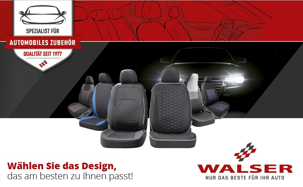 WALSER Universal Lowback Autositzbezug mit Reissverschluss Art.Nr