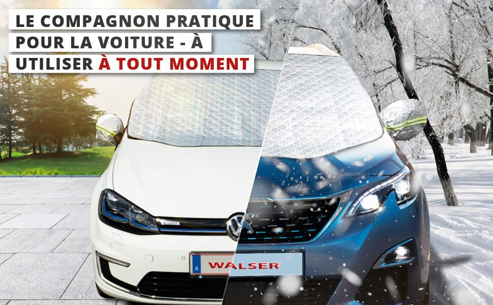 TEMAK Couverture Pare-Brise Voitur pour Peugeot Expert dubbele Cabine  Hoggar e-Exper, Bâche Repliable Anti Givre Neige Gel Protection Pare Brise