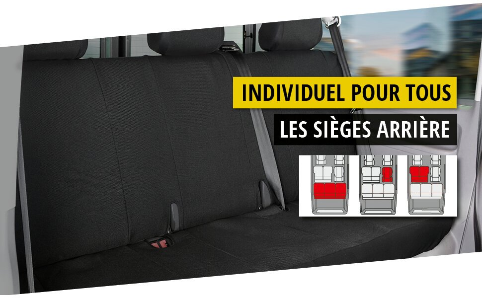 Housse de siège Transporter Fit Simili cuir anthracite sur mesure pour VW  Caddy, Siège