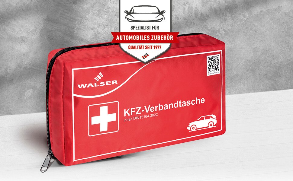 2 Stück KFZ Verbandtasche Schwarz Neufassung DIN 13164-B Auto PKW